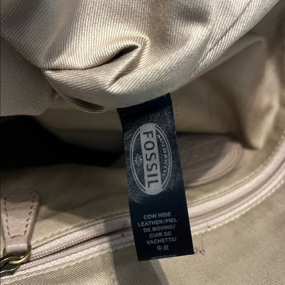 FOSSIL MIMI taupe pebble leather tote bag - Picture 10 of 10